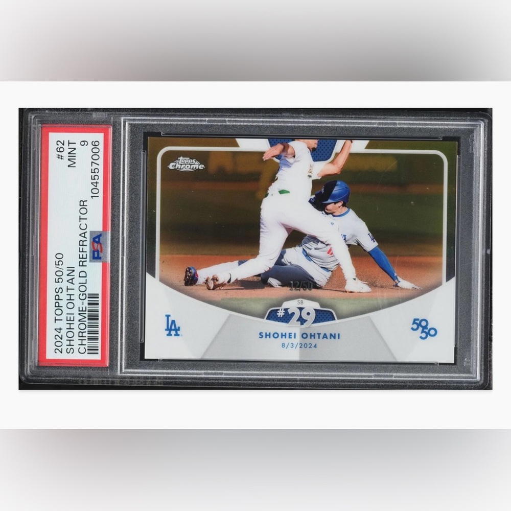 2024 Topps Chrome 50/50 Gold Refractor Shohei Ohtani /50 #62 PSA 9 MINT POP1!